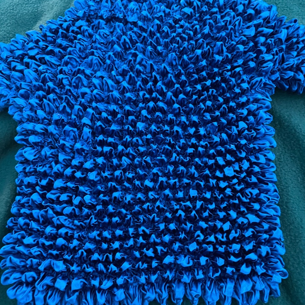 Vibrant Blue Textured Top